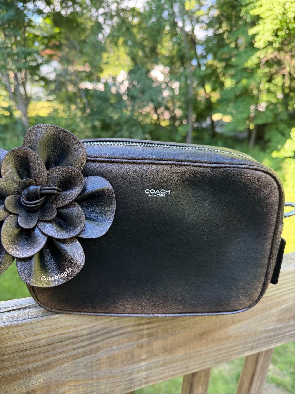 Coach CE041 Camera Bag Crossbody – Black Coach Loved Leather